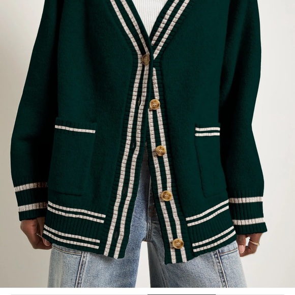 SEAS Island Cardigan in Heather Pinecrest - Picture 3 of 3